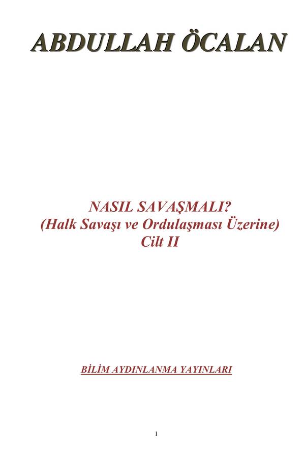 Abdullah Öcalan — Nasıl Savaşmalı 2 kapağı