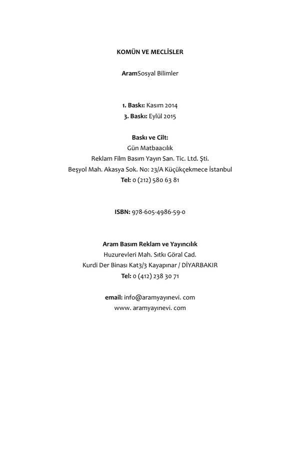 Komün ve Meclisler - Abdullah Öcalan Sosyal Bilimler Akademisi kapağı