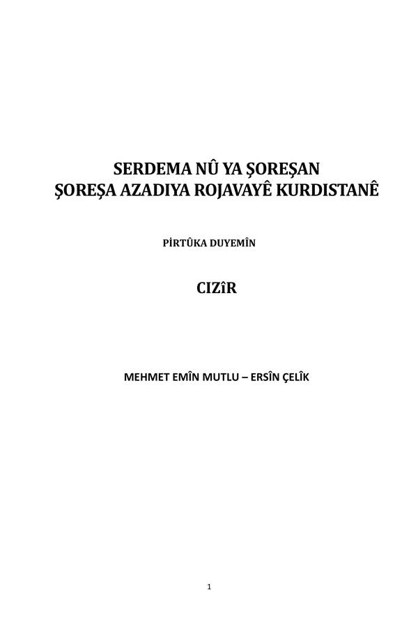 Şoreşa Rojava-2 kapağı