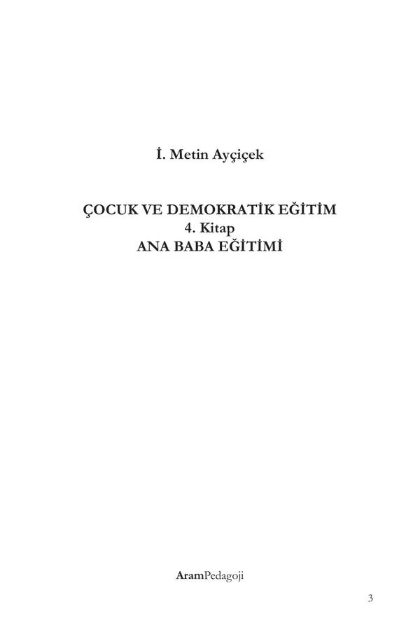 Ana Baba Eğitimi — Metin Ayçiçek kapağı