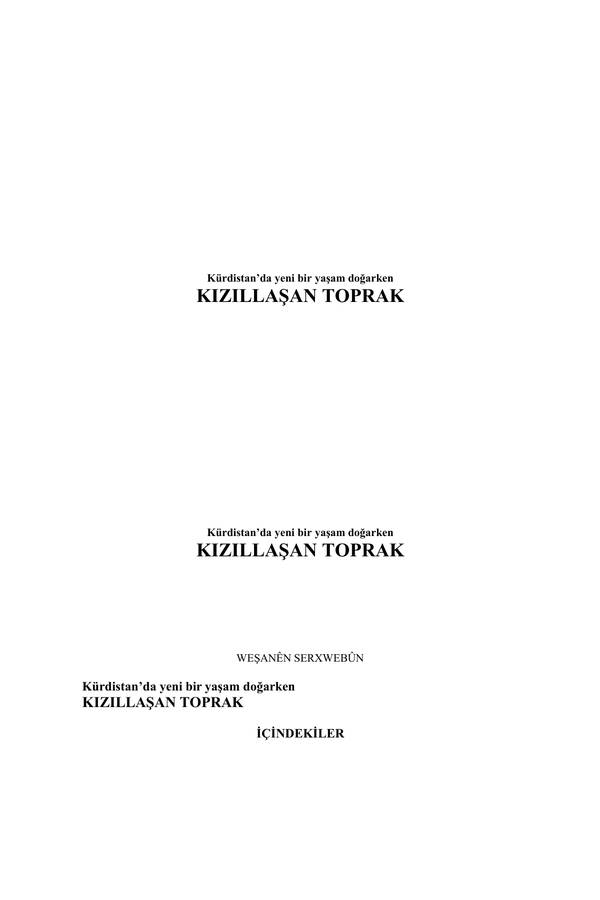 Kürdistan'da Yeni Bir Yaşam Doğarken Kızıllaşan Toprak kapağı