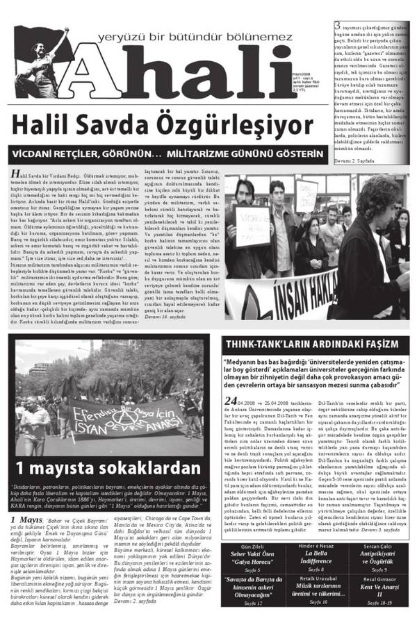 Ahali Gazetesi — Sayı 4 kapağı