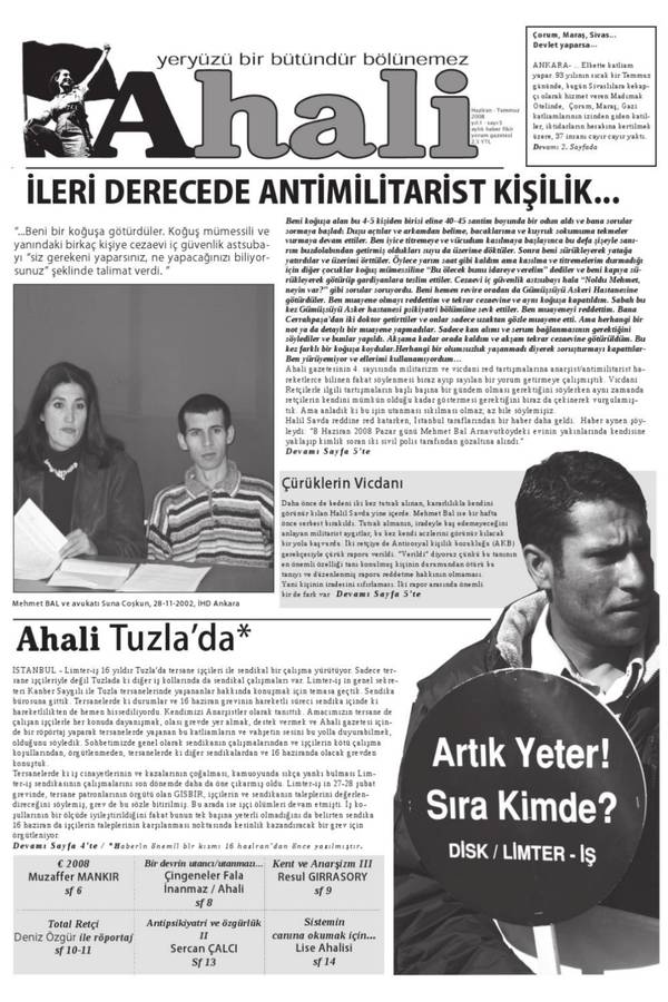 Ahali Gazetesi — Sayı 5 kapağı