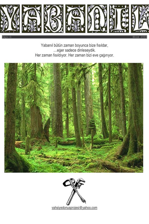 Yabanıl Dergisi — Sayı 1 kapağı