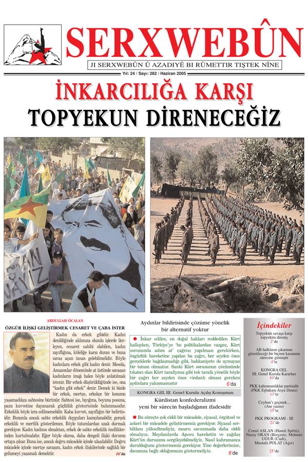 Serxwebûn — Haziran 2005. Sayı 282 kapağı