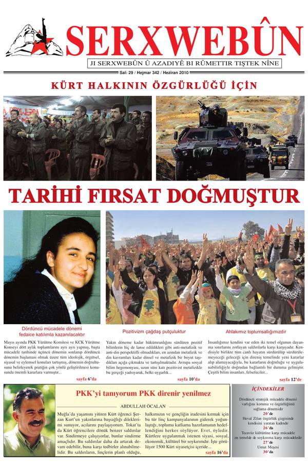 Serxwebûn — Haziran 2010. Sayı 342 kapağı