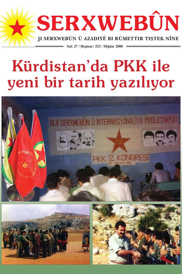 Serxwebûn — Kasim 2008. Sayı 323 kapağı