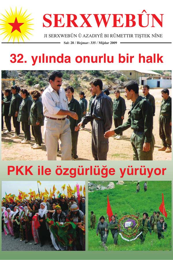 Serxwebûn — Kasim 2009. Sayı 335 kapağı