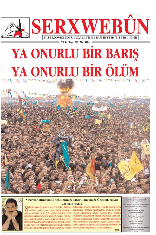 Serxwebûn — Mart 2005. Sayı 279 kapağı