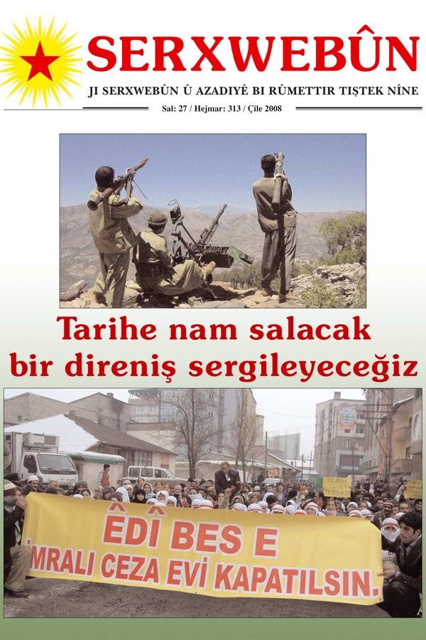 Serxwebûn — Ocak 2008. Sayı 313 kapağı