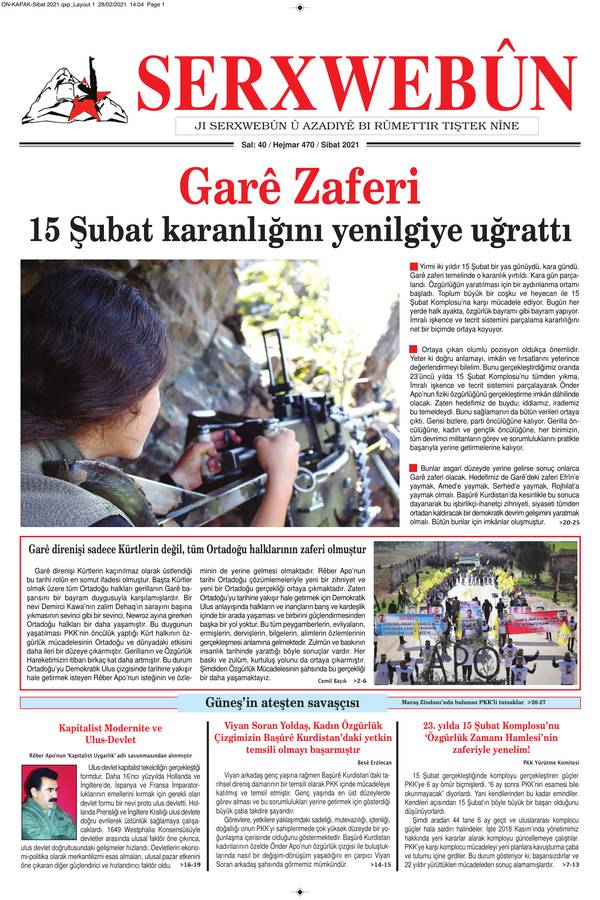 Serxwebûn — Şubat 2021 Sayı 470 kapağı