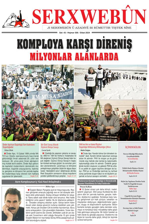 Serxwebûn — Subat 2024. Sayı 506 kapağı