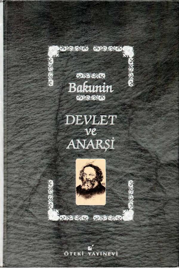 Devlet ve Anarşi — Mihail Bakunin kapağı