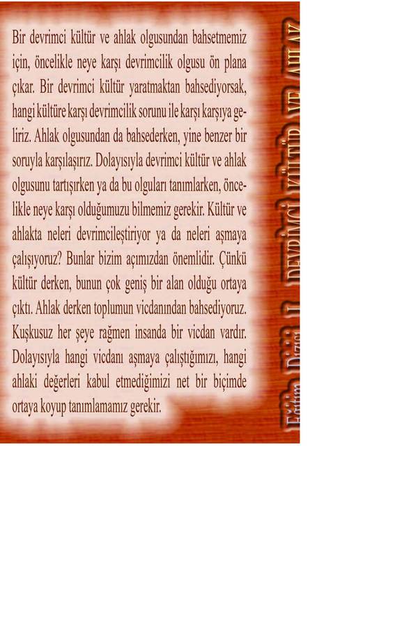 Devrimci Kültür ve Ahlak kapağı