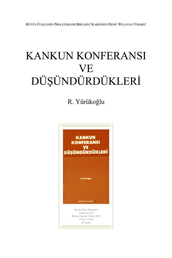 Kankun Konferansı kapağı