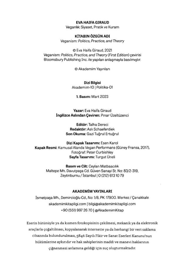 Eva Haifa Giraud — Veganl K kapağı