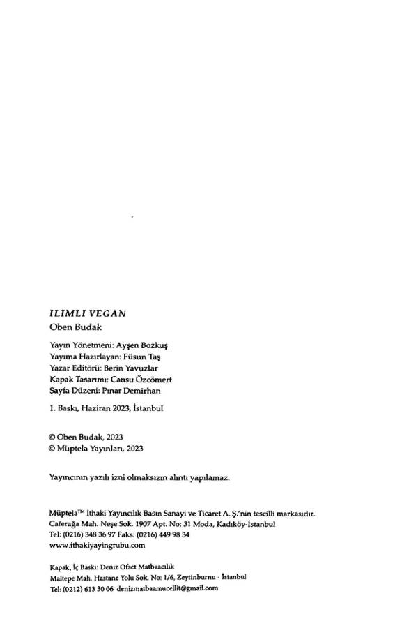 Oben Budak — IL ML Vegan kapağı
