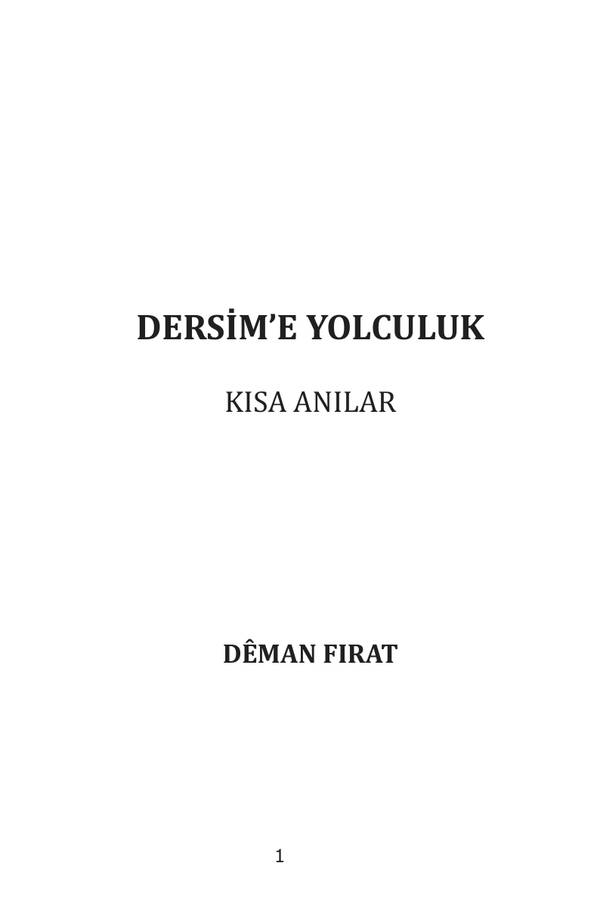 Dersime Yolculuk kapağı