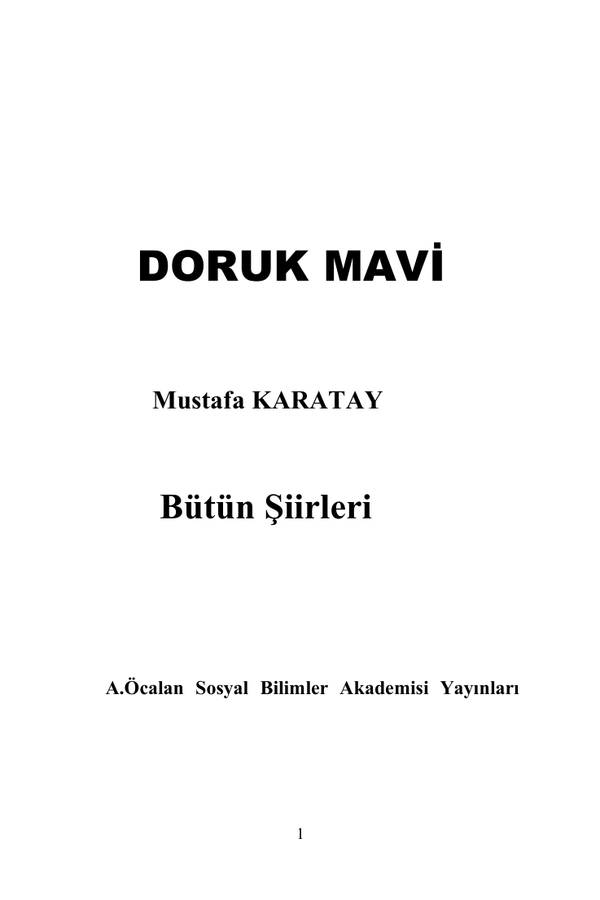 Doruk Mavi kapağı