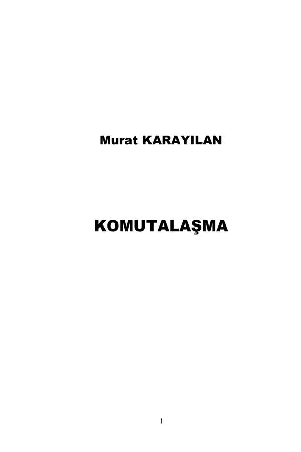 Komutalaşma — Heval Cemal kapağı