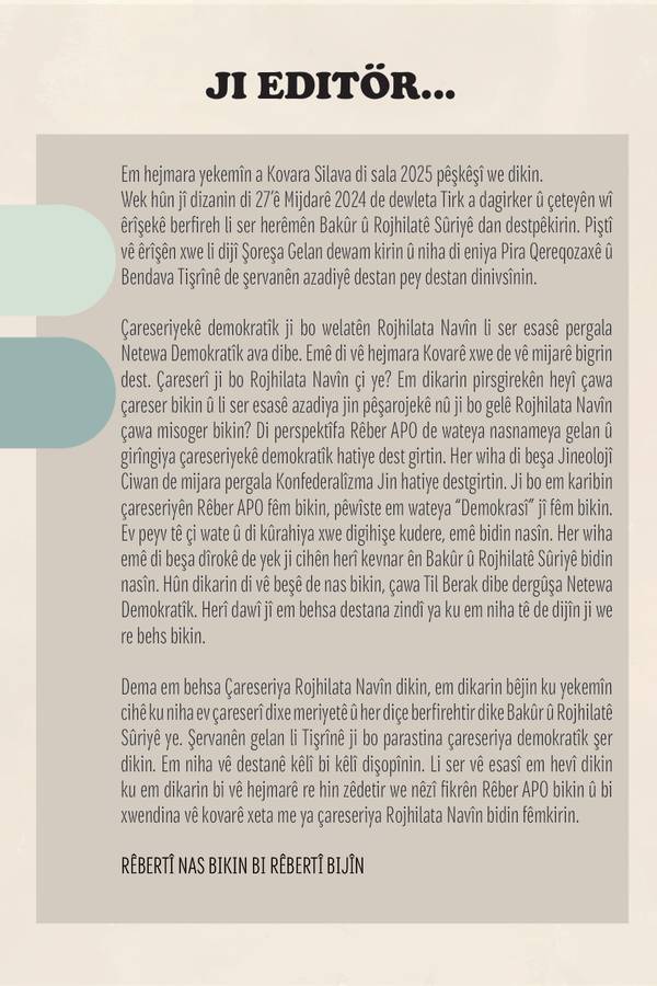 Kovara Silava Meha Çilê — Sibatê kapağı