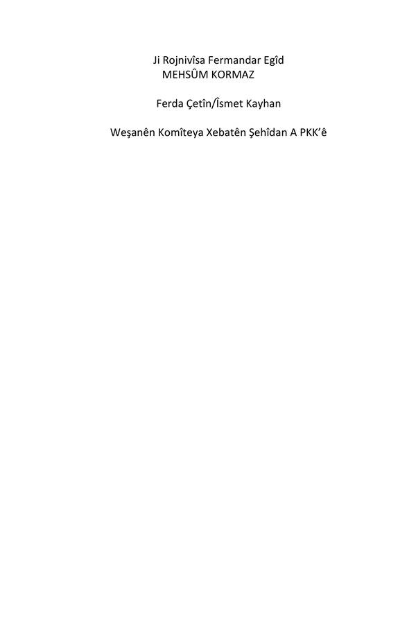 Rojnivîsa Hevalê Egîd kapağı