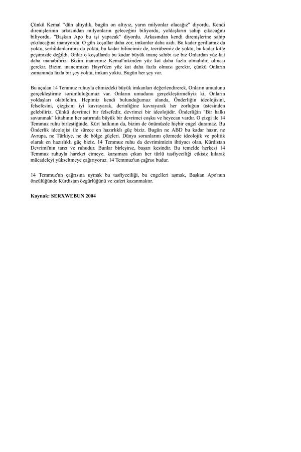 Temmuz Ruhu Her Türlü Tasifeciliğin Paznzehiridir kapağı