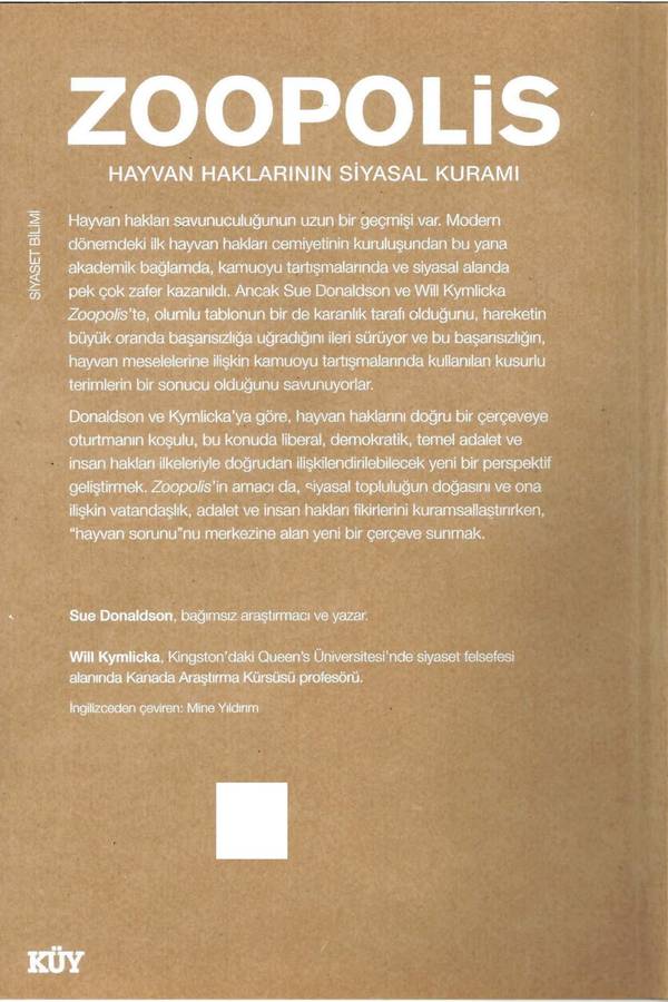 Zoopolis — Sue Donaldson kapağı