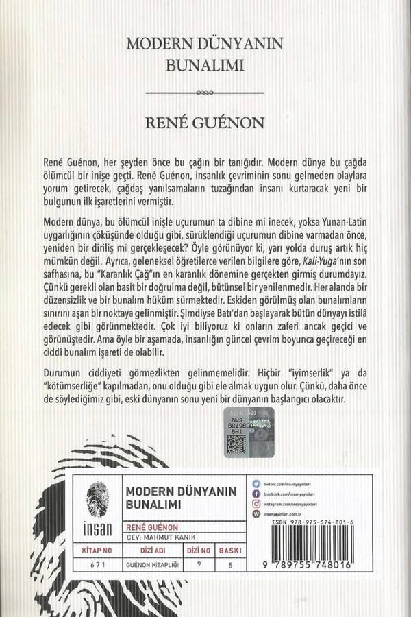Modern Dünyanın Bunalımı — Rene Guenon kapağı