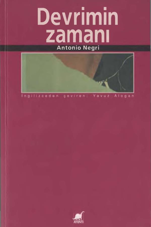 Devrimin Zamanı — Antonio Negri kapağı