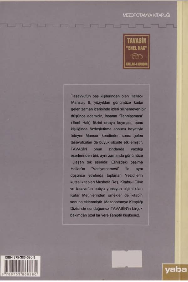 Hallac — I Mansur — Tavasin (Enel Hak) kapağı