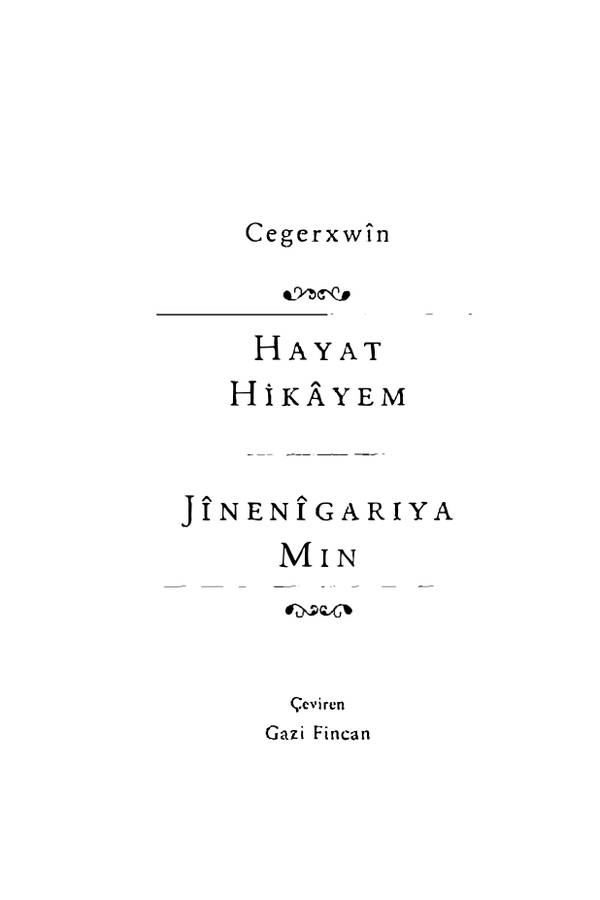 Cegerxwin Hayat Hikayem kapağı